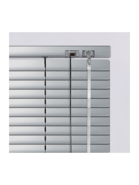 Elite Blinds 836056 Aluminum Blinds in Silver Color Width 100cm Height 100cm
