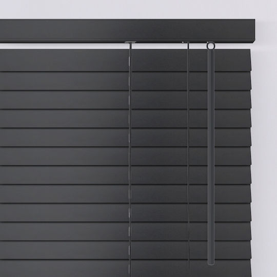 Elite Blinds 815221 Στόρι Σκίασης Ξύλινο σε Μαύρο Χρώμα Π100xΥ200εκ.