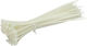 Set 100 Mice Plastic Collars 100 Mm X 3 Mm Polyamide White Alista Home