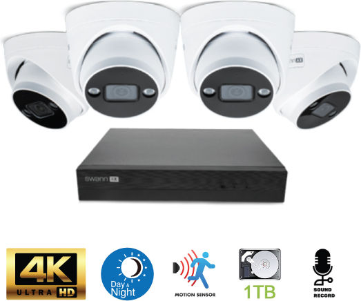 Swann Система за Видеонаблюдение 4 IP Камери 8MP с Рекордер NVR