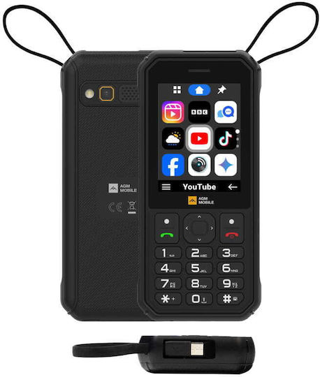 AGM M11 Dual SIM Ανθεκτικό Κινητό με Κουμπιά Μαύρο