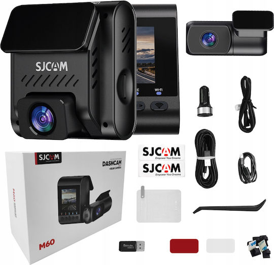 SJCAM M60 Car Digital Video Recorder Set 4K with Screen Wi-Fi GPS and Rear Camera