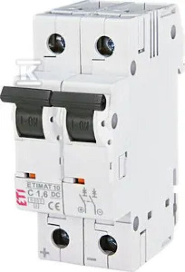 Power Switch 2p C 1.6a 6ka Dc Etimat10 002138707
