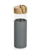 Zeller Glas Wasserflasche mit Schraubdeckel Transparent 500ml