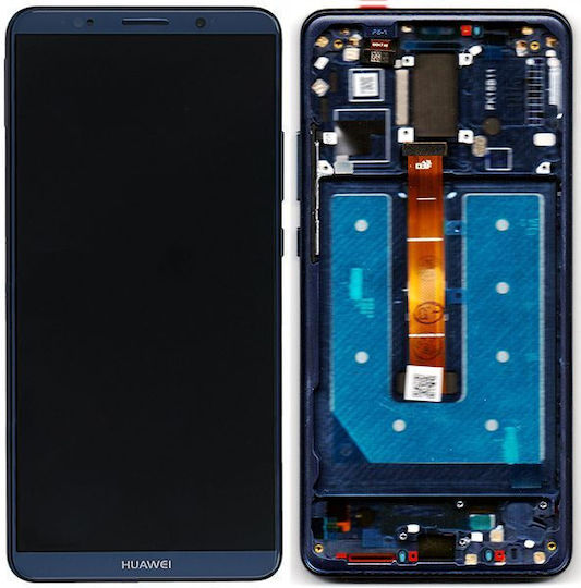 Screen with Touch Mechanism and Frame for Huawei Mate 10 Pro Blue