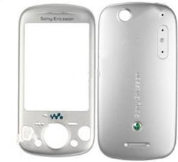 Sony-ericsson Zylo Front + Battery Cover Silver Original