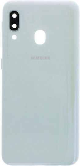 Samsung A202f Galaxy A20e Battery Cover + Camera Lens White Original