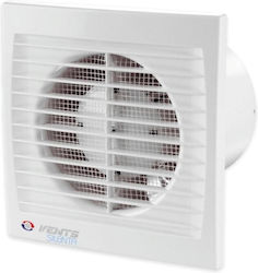 Vents Fan Επιτοίχιος Εξαεριστήρας Μπάνιου 125mm Λευκός