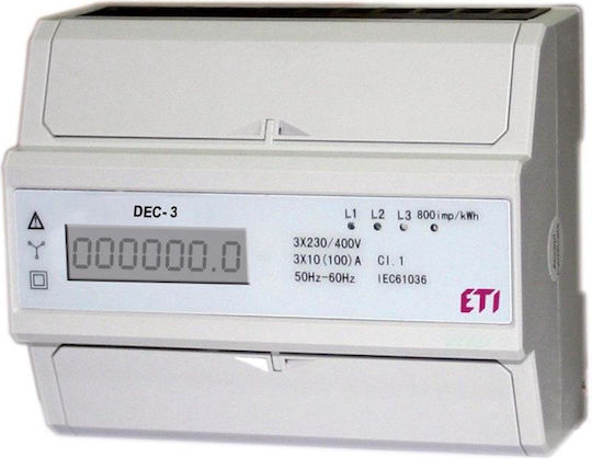 Dreiphasen-Stromzähler 3x230/400V AC 3x100A Dec-3 004804052