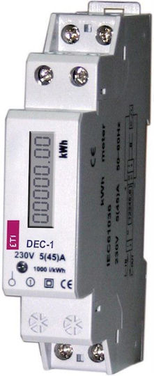 Еднофазен Електромер 5a 230v Ac Ip20 Dec-1 004804050