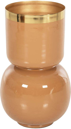 Freebox Decorative Vase Metallic Orange Size 21xHeight 37cm