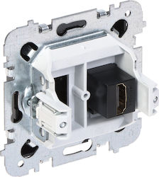 Elektro Plast Priză HDMI Neagră 4191-19