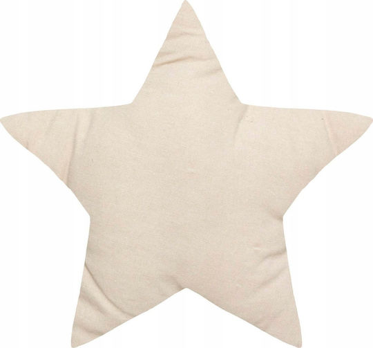 Atmosphera Decorative Pillow In Shape A Star Beige Cotton 40 X 40 Cm
