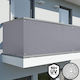 Bakaji Gray Shade Divider with PVC Coating 0.9x6m 450gr/m²