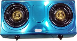Countertop Gas Burner Double Blue