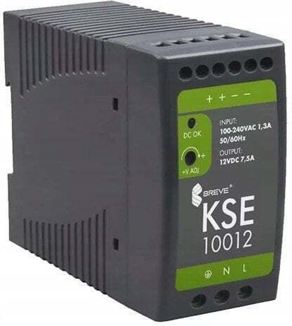 Kse 10012p 230 12v Dc 7.5a Switching Power Supply Din Rail Uzas 85-264vacvac Ta70 17000-1543
