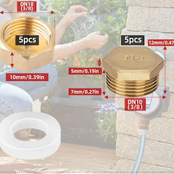 Messing 1/2" Kappen Wasserrohre Wasserhähne Gewindemutter Gold 10 Stück