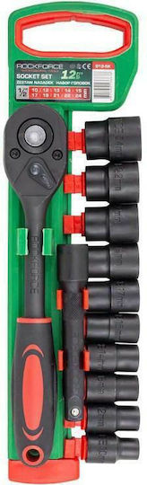Rockforce Sockets with 1/2" Frame Host Set 12 Pieces