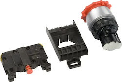 Buton De Siguranță 22mm 1r Ip65 Prin Rotație St22-b-01