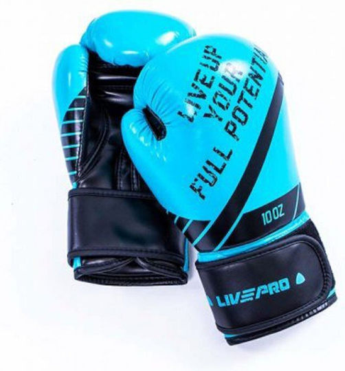 Live Pro B-8600-10 Boxing Gloves for Competition Turquoise