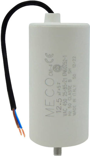 Condensator Tip Permanent De Funcționare Cablu 12.5μF 450VAC Meco Set 5 Bucăți