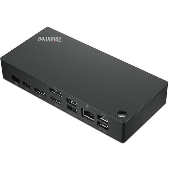 Lenovo ThinkPad Universal USB-C Docking Station με HDMI/DisplayPort 4K PD Ethernet και σύνδεση 3 Οθονών Μαύρο