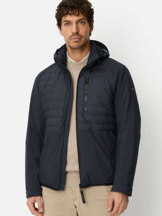 Camel Active Geacă Din Piele Waterproof Bleumarin Închis