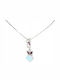 Delicate Silver Necklace Natural Opal Garnets