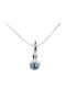 925 Silver Necklace London Blue Topaz Cubic Zirconia13