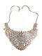 Silver Necklace Natural Rhodolites