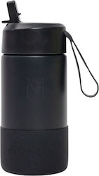 Montii Kinder Trinkflasche Thermos Schwarz 350ml