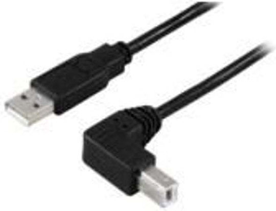 Microconnect USB 2.0 Кабел USB-A мъжки - Черен 10m USBAB2ANGLE10