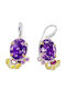Amethyst Earrings 30ct Garnets Certificate