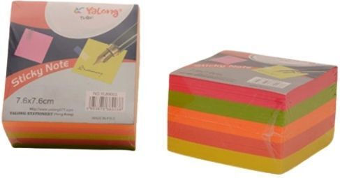 Biletele De Memorie Blocnotes Fluo Multicolore 7,6x7,6cm 400 Foi De Hârtie