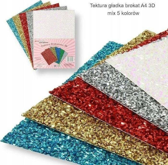 Teka Tektura A4 Glatte 3D Glitzer 5 Farben