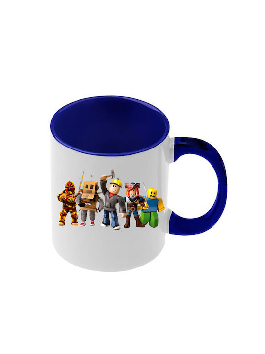 Roblox Tasse Dunkelblaue Griff Innenseite