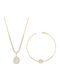 Kiriakos Gofas Set with Necklace & Bracelet with Stones