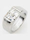 Women's Ring with Zircon from Silver