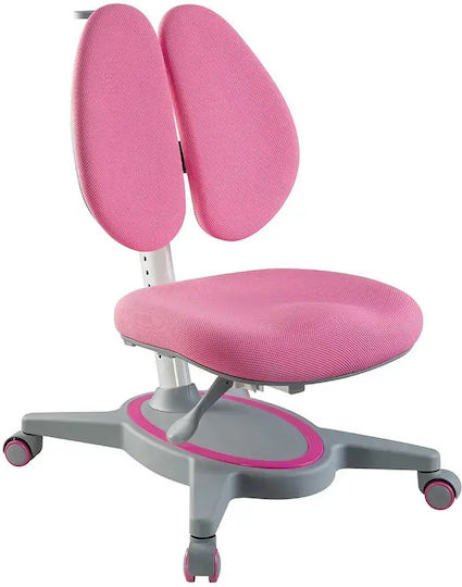 Kids Desk Chair Pink 44x43x73.5-101.5cm