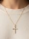 Papadopoulos Gold Weiblicher Kreuz ohne Kette K14.0073