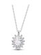 Themelidis Jewels Halskette Rosette aus Silber mit Zirkon