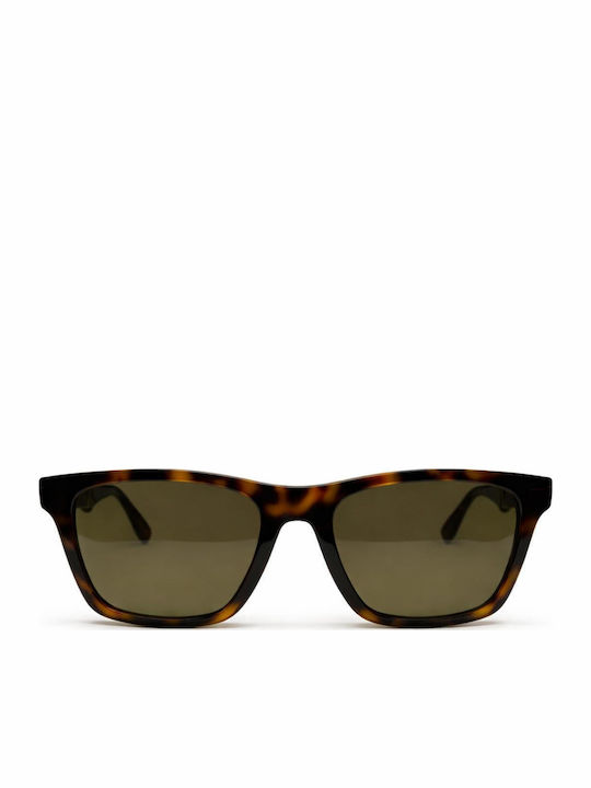 Fendi Unisex Γυαλιά Ηλίου με Καφέ Ταρταρούγα Κοκκάλινο Σκελετό και Πράσινο Φακό FE-FE40093I-52E