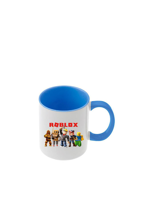 Roblox Tasse Blau Mit Griff Innen
