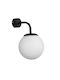 Heronia Gl-600/ap 90˚ Φωτιστικό Τοίχου με Ντουί E27 Μαύρο 15x15εκ.