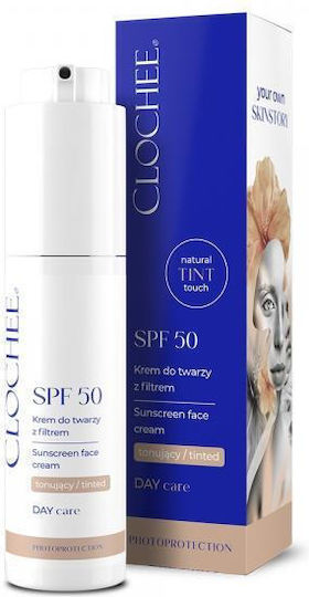 Clochee Moisturizing Face Day Cream Tinted with SPF50 50ml