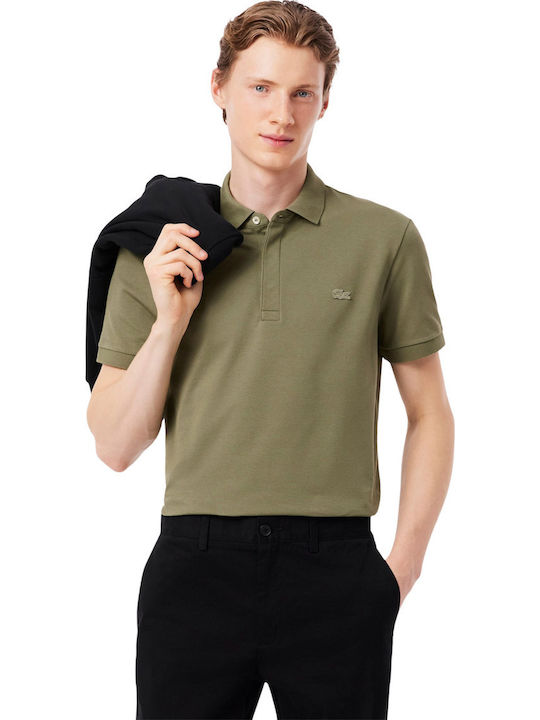 Lacoste Polo Μπλούζα Κοντομάνικη Kaki