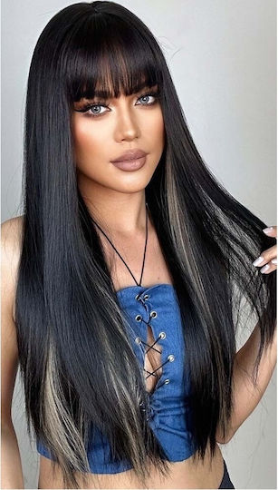 Animis Beauty Perucă Cu Păr Sintetic Negru 70cm