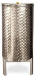 Δοχείο Inox 1 Κάνουλα Ανοικτού Τύπου Επίπεδο 200lt Χωρίς Βάση