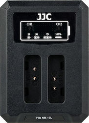 Încărcător Cameră Jjc Jjc Dch-nb13l Încărcător Dublu Canal Baterii Nb-13l 13356356 6950291562845