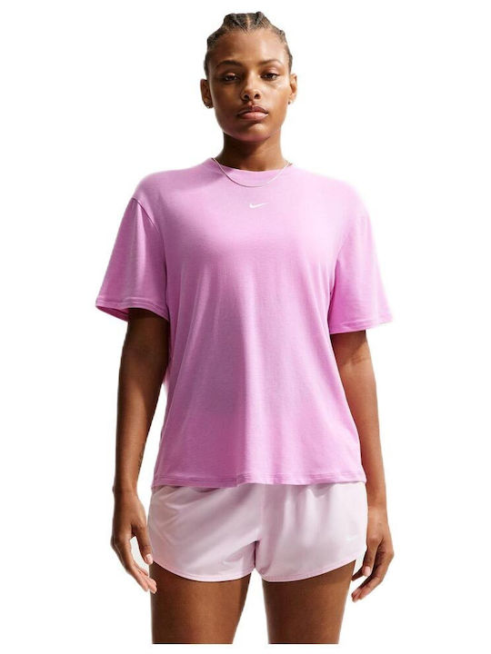 Nike One Relaxed Women's T-shirt Dri-Fit Pink